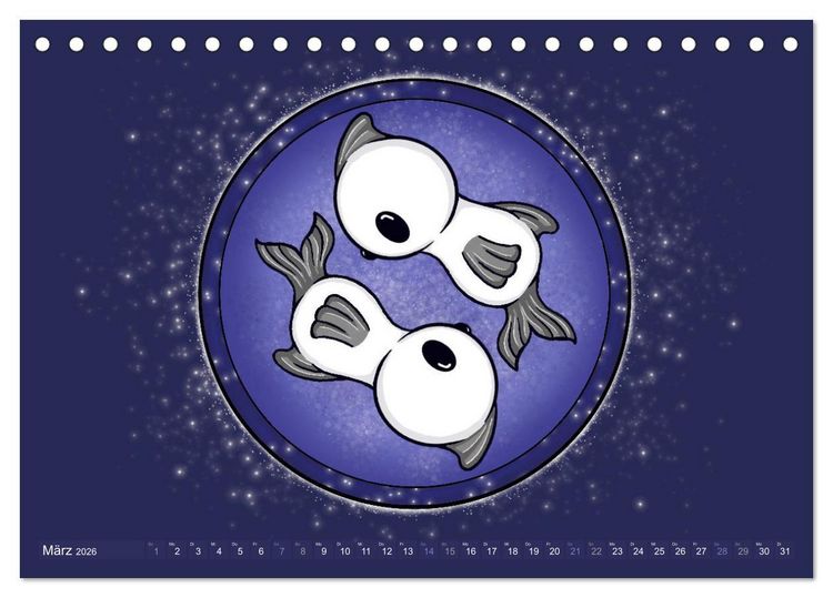Produktbild: Geister Sternzeichen (Tischkalender 2026 DIN A5 quer), CALVENDO Monatskalender
