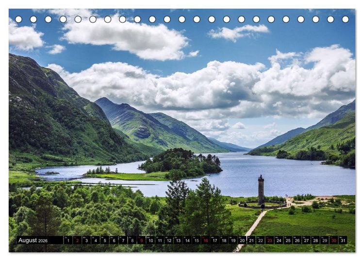 Produktbild: Schottland, Atemberaubender Norden (Tischkalender 2026 DIN A5 quer), CALVENDO Monatskalender