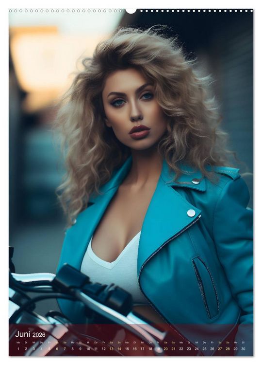 Produktbild: Bikes and Girls: Sexy M&auml;dels auf hei&szlig;en Mottorr&auml;dern (hochwertiger Premium Wandkalender 2026 DIN A2 hoch), Kunstdruck in Hochglanz