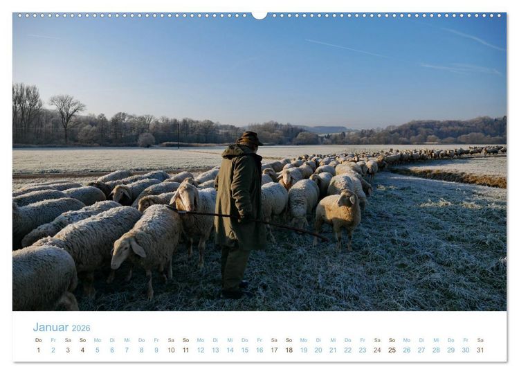 Produktbild: Mit Schafen durch das Jahr (Wandkalender 2026 DIN A2 quer), CALVENDO Monatskalender
