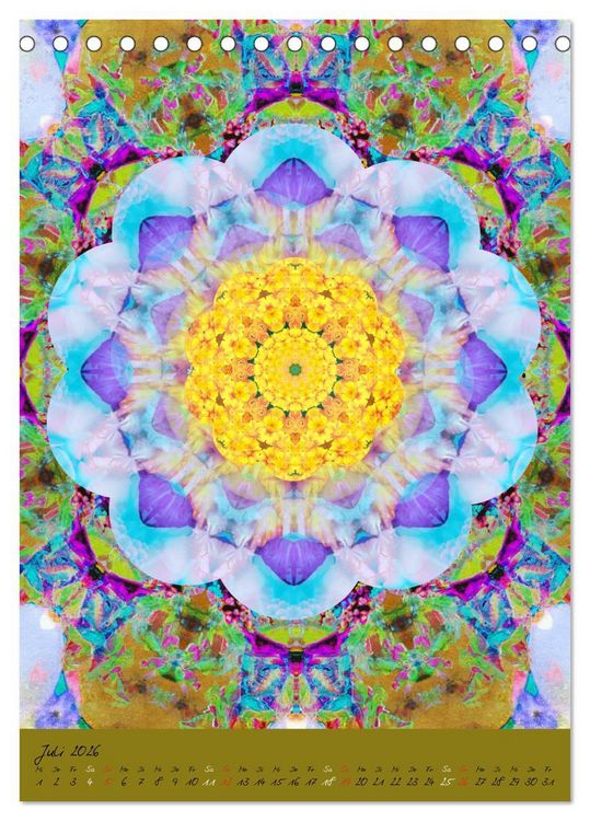 Produktbild: MANDALAS der Natur (Tischkalender 2026 DIN A5 hoch), CALVENDO Monatskalender