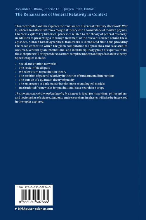 Produktbild: The Renaissance of General Relativity in Context