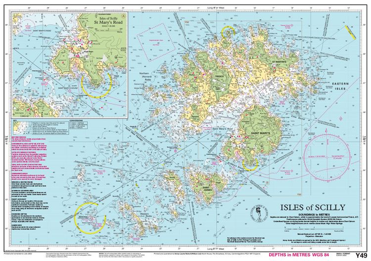 Produktbild: Y49L, Laminated, Isles of Scilly (Small Format), Imray Chart