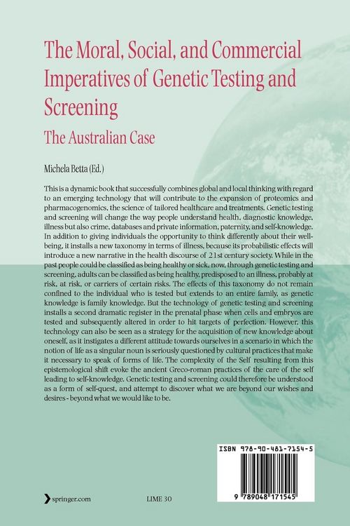 Produktbild: The Moral, Social, and Commercial Imperatives of Genetic Testing and Screening