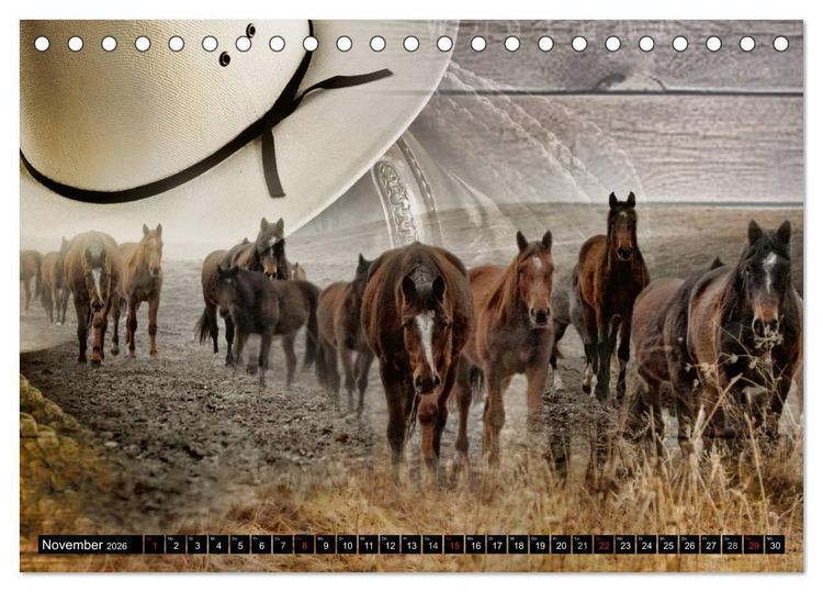 Produktbild: Western-Feeling (Tischkalender 2026 DIN A5 quer), CALVENDO Monatskalender