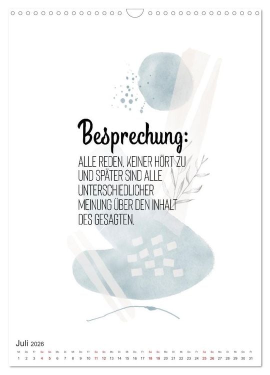 Produktbild: Mit Humor durch den Arbeitstag (Wandkalender 2026 DIN A3 hoch), CALVENDO Monatskalender
