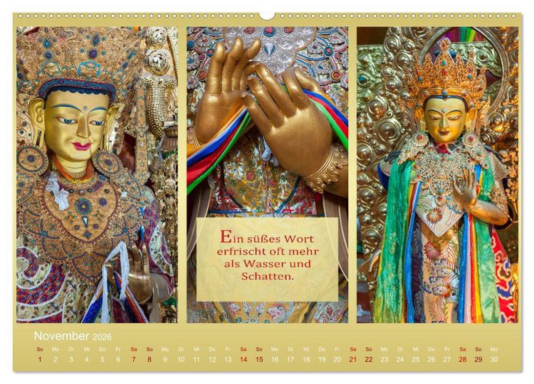 Produktbild: MEDITATION Momente f&uuml;r mich (hochwertiger Premium Wandkalender 2026 DIN A2 quer), Kunstdruck in Hochglanz