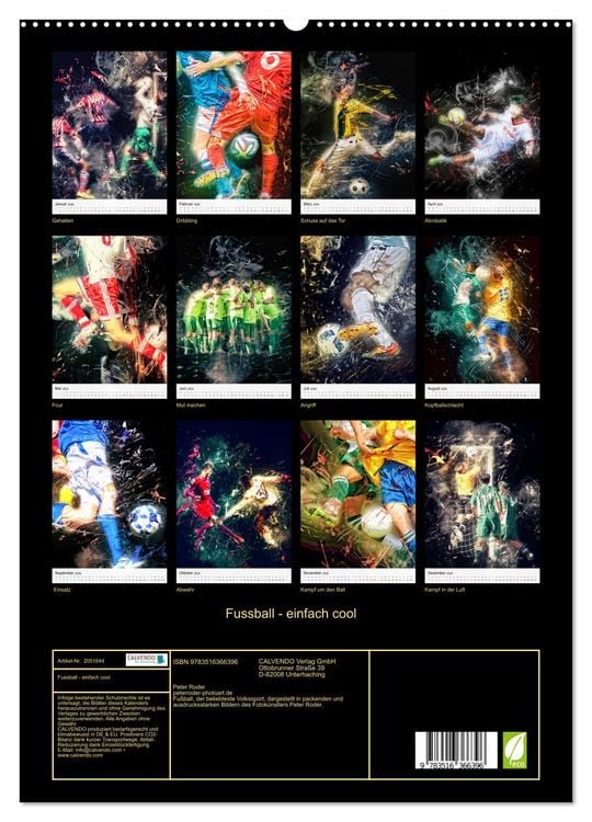 Produktbild: Fussball - einfach cool (hochwertiger Premium Wandkalender 2026 DIN A2 hoch), Kunstdruck in Hochglanz