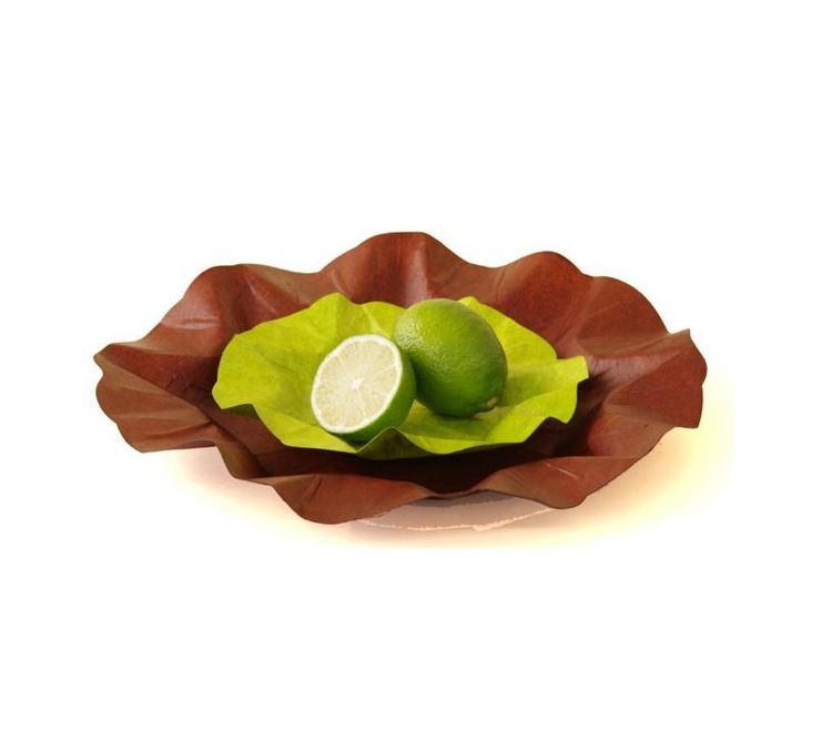Produktbild: Flexible Hanji-Papierschale Lotusblatt (M) Braun &ndash; Ablage / Servierschale aus koreanischem Hanji-Papier