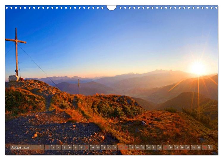 Produktbild: Gipfelkreuze im Sonnenlicht (Wandkalender 2026 DIN A3 quer), CALVENDO Monatskalender