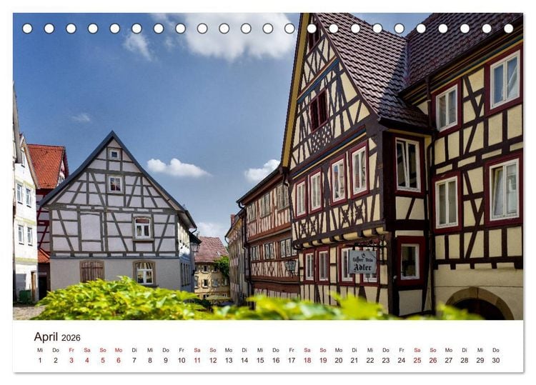 Produktbild: Bad Wimpfen. (Tischkalender 2026 DIN A5 quer), CALVENDO Monatskalender