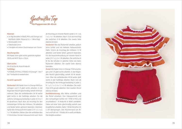 Produktbild: Niedliche Puppenkleidung stricken