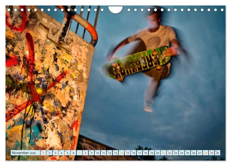 Produktbild: Skateboarding - nichts f&uuml;r Weicheier (Wandkalender 2026 DIN A4 quer), CALVENDO Monatskalender