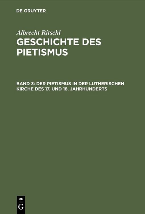 Produktbild: Der Pietismus in der lutherischen Kirche des 17. und 18. Jahrhunderts