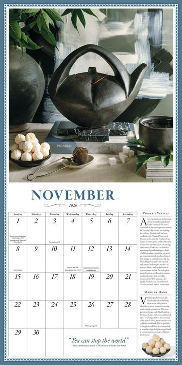 Produktbild: The Collectible Teapot Wall Calendar 2026