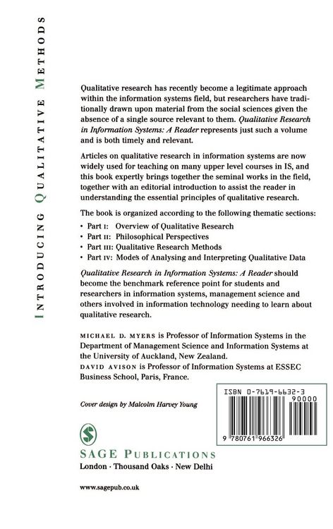 Produktbild: Qualitative Research in Information Systems