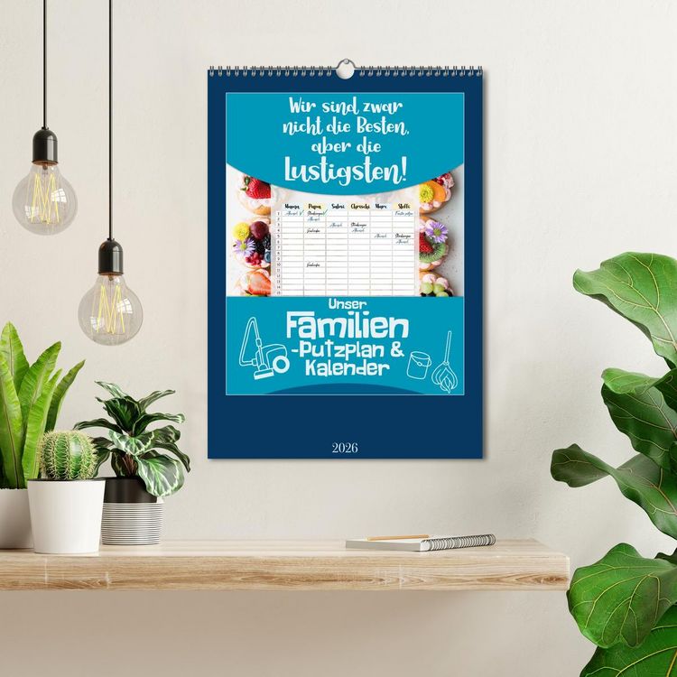 Produktbild: Unser Familien-Putzplan & Kalender 2026 (Wandkalender 2026 DIN A3 hoch), CALVENDO Monatskalender