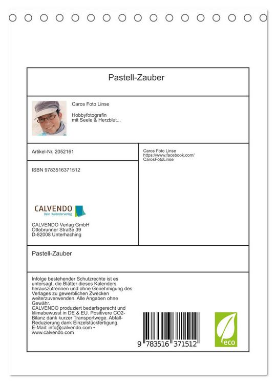Produktbild: Pastell-Zauber (Tischkalender 2026 DIN A5 hoch), CALVENDO Monatskalender