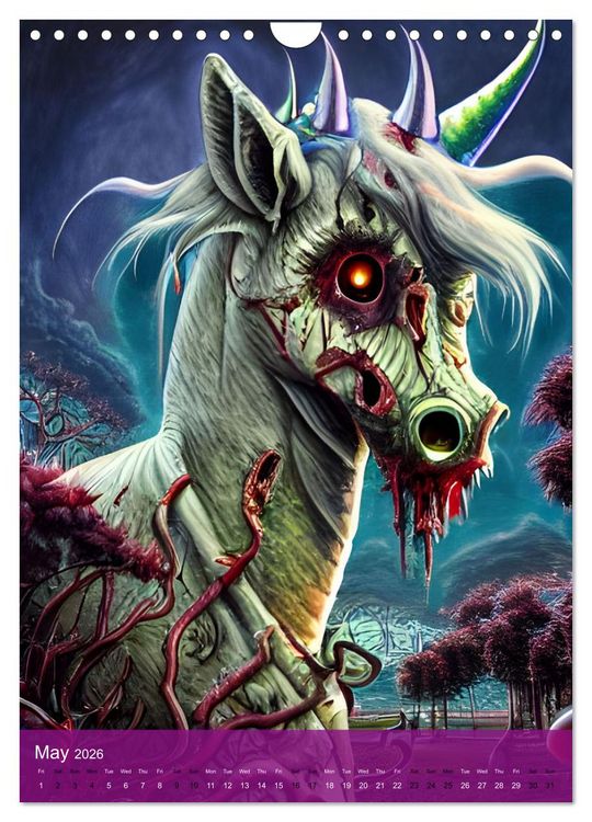 Produktbild: Zombiecorns (Wall Calendar 2026 DIN A4 portrait), CALVENDO 12 Month Wall Calendar