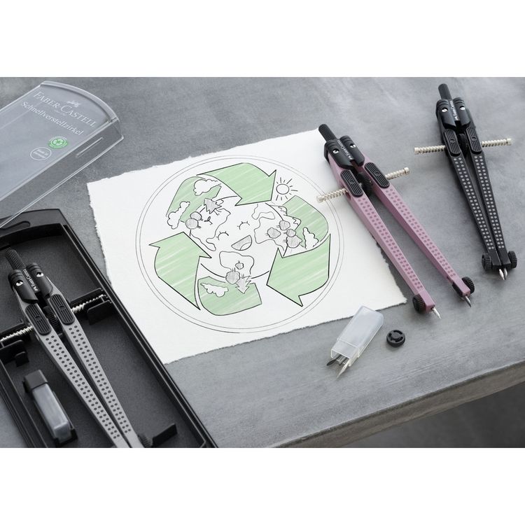 Produktbild: Faber-Castell Schnellverstellzirkel GRIP schwarz