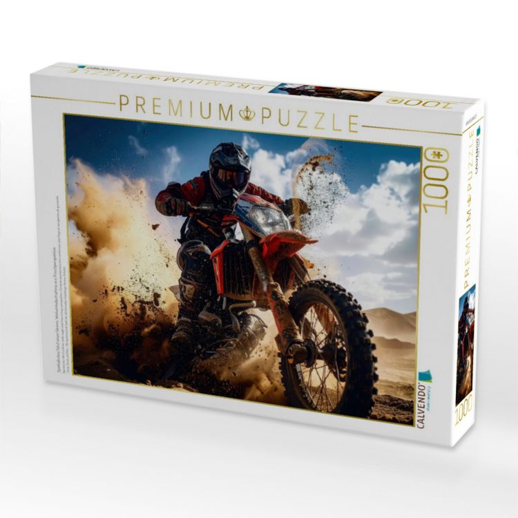 Produktbild: CALVENDO Puzzle Spektakul&auml;re Fahrt eines Fahrers, Weitwinkelaufnahme aus Froschperspektive | 1000 Teile Lege-Gr&ouml;&szlig;e 64x48cm Foto-Puzzle f&uuml;r gl&uuml;ckliche