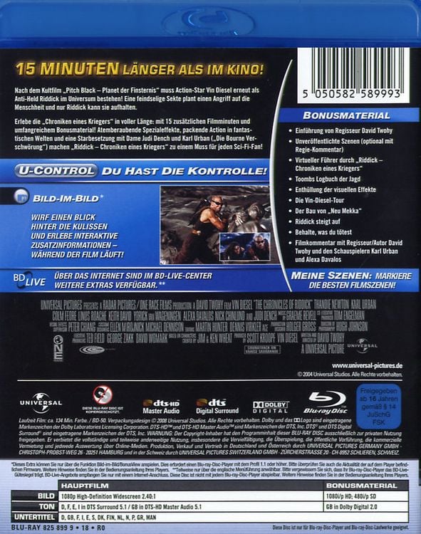 Produktbild: Riddick - Chroniken eines Kriegers [DC]