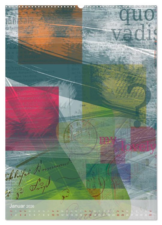 Produktbild: Der Scrapbook-Kalender:Fantasievolle Hintergr&uuml;nde zur kreativen Ausgestaltung (hochwertiger Premium Wandkalender 2026 DIN A2 hoch), Kunstdruck in Hochglanz