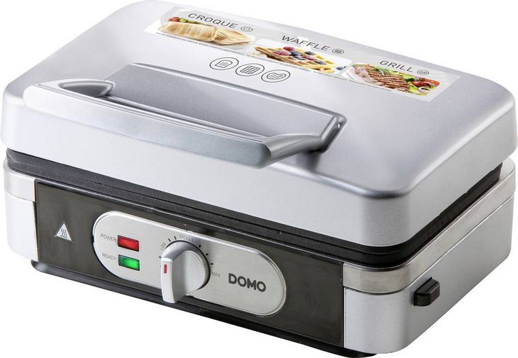 Produktbild: DOMO DO9136C Sandwich-Toaster Grillfunktion Silber, Schwarz