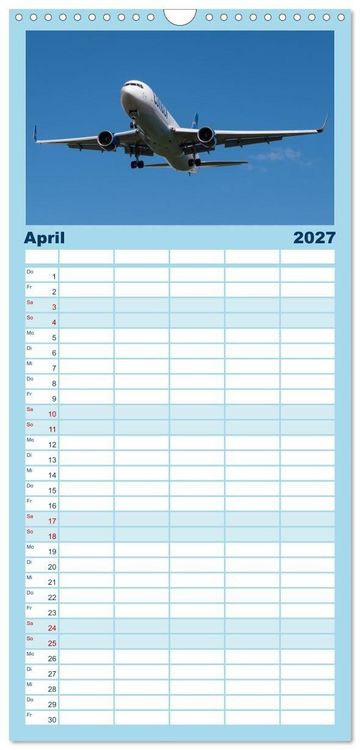 Produktbild: Familienplaner 2027 - Flieger von Boeing mit 5 Spalten (Wandkalender, 21 x 45 cm) CALVENDO