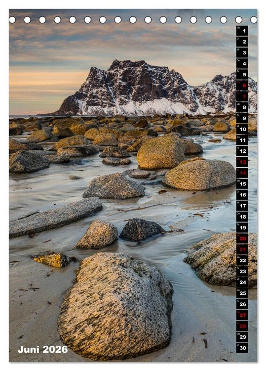 Produktbild: Lofoten. Poetische Landschaften (Tischkalender 2026 DIN A5 hoch), CALVENDO Monatskalender