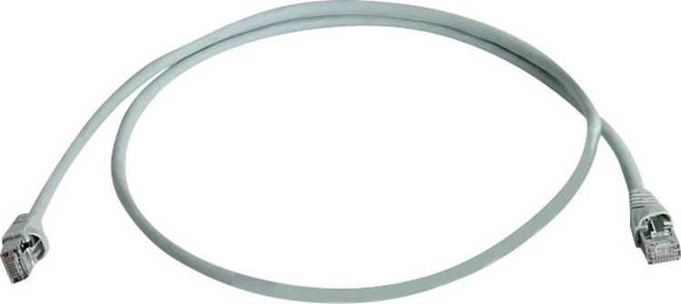 Produktbild: Teleg&auml;rtner 100008028 RJ45 Patchkabel CAT 6a S/FTP 0.25 m Grau Flammwidrig, Halogenfrei, UL-zertifiziert 1 St.