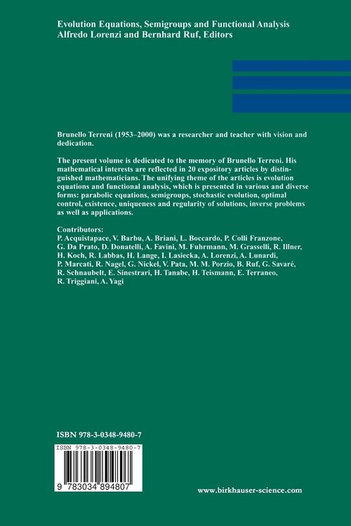 Produktbild: Evolution Equations, Semigroups and Functional Analysis