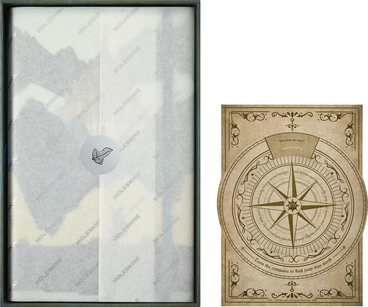 Produktbild: Moleskine Der Herr der Ringe Notizbuch Aragorn limitierte Ausgabe, L/A5, liniert, fester Einband, mit Box