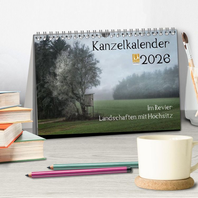 Produktbild: Kanzelkalender 2026 (Tischkalender 2026 DIN A5 quer), CALVENDO Monatskalender