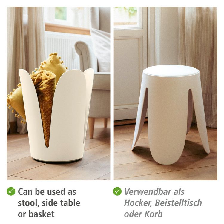 Produktbild: Badhocker Mod. Comiso Wei&szlig; matt, belastbar bis 180 kg