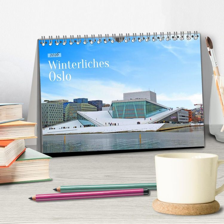 Produktbild: Winterliches Oslo (Tischkalender 2026 DIN A5 quer), CALVENDO Monatskalender