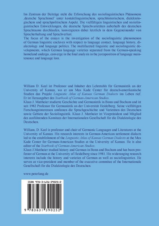 Produktbild: Deutsche Sprachinseln weltweit: Interne und externe Perspektiven- German Language Varieties Worldwide: Internal and external Perspectives