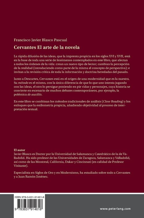 Produktbild: Cervantes El arte de la novela