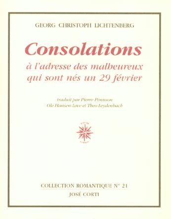 Produktbild: Consolations &agrave; l'adresse des malheureux qui sont n&eacute;s un 29 f&eacute;vrier