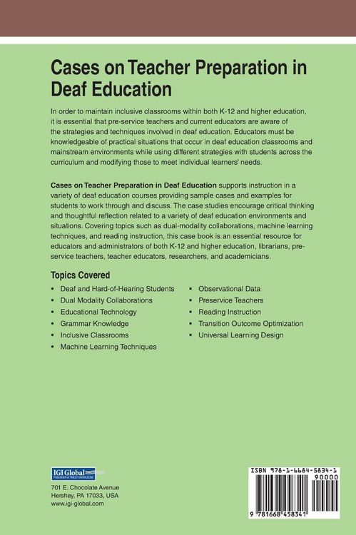 Produktbild: Cases on Teacher Preparation in Deaf Education