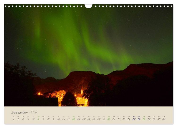 Produktbild: Zauber des Nordlichts - Aurora borealis (Wandkalender 2026 DIN A3 quer), CALVENDO Monatskalender
