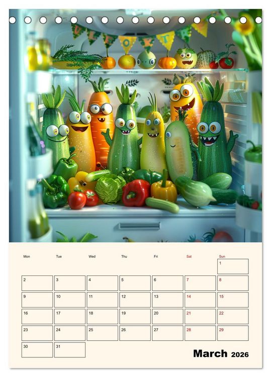 Produktbild: The Light ist still on in the Fridge (Desk Calendar 2026 DIN A5 portrait), CALVENDO 12 Month DeskCalendar
