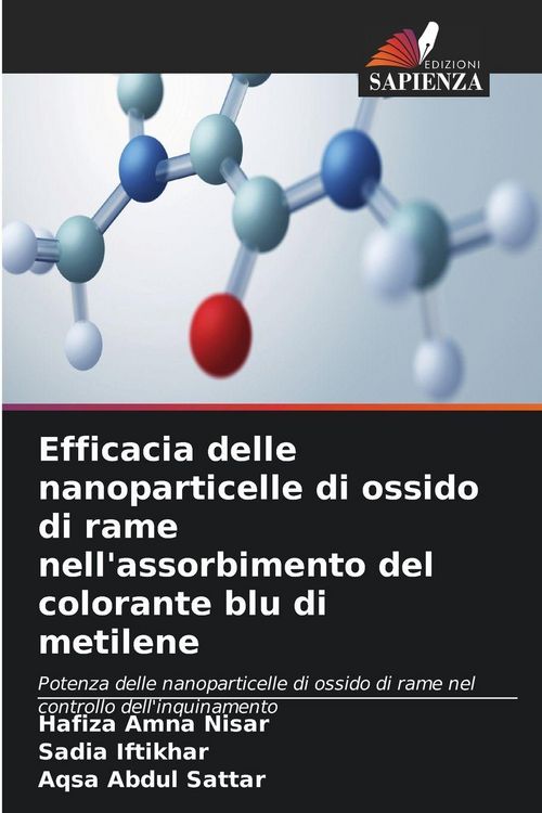 Produktbild: Efficacia delle nanoparticelle di ossido di rame nell'assorbimento del colorante blu di metilene