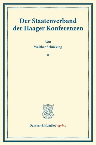 Produktbild: Der Staatenverband der Haager Konferenzen.