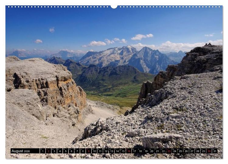 Produktbild: Sellagruppe - Traumhafte Ausblicke in den Dolomiten (Wandkalender 2026 DIN A2 quer), CALVENDO Monatskalender
