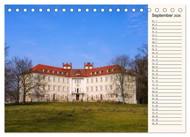 Produktbild: Schl&ouml;sser der Niederlausitz (Tischkalender 2026 DIN A5 quer), CALVENDO Monatskalender