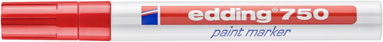 Produktbild: Edding 750 paint marker 4-750002 Lackmarker Rot 2 mm, 4mm