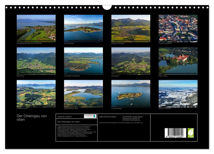 Produktbild: Der Chiemgau von oben (Wandkalender 2026 DIN A3 quer), CALVENDO Monatskalender