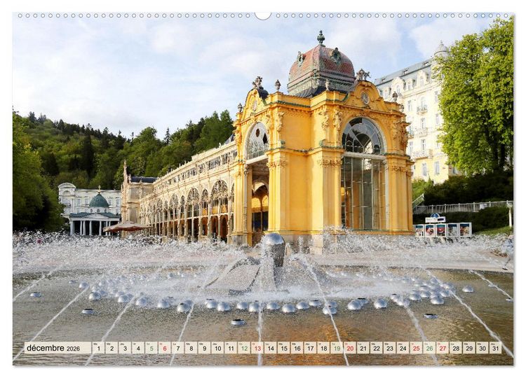 Produktbild: Le triangle thermal de Boh&ecirc;me occidentale (Calendrier mural 2026 DIN A2 vertical), CALVENDO calendrier mensuel