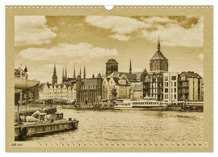 Produktbild: Danzig &ndash; Ein Kalender im Zeitungsstil (Wandkalender 2027 DIN A3 quer), CALVENDO Monatskalender